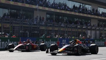 Verstappen Leclerc Mexico race restart